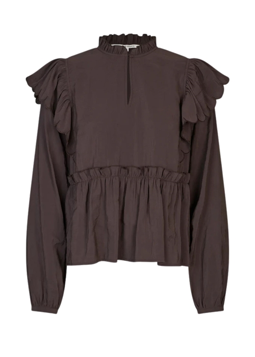 Terra frill bluse Chocolate Plum Second Female 