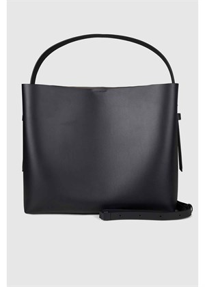 Leata maxi leather bag Black Second Female 