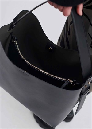 Leata maxi leather bag Sort Second Female 
