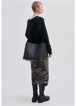 Leata maxi leather bag Sort Second Female 