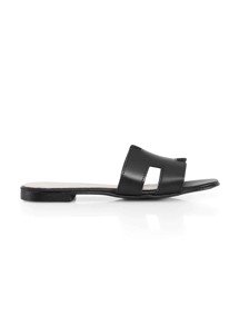 Claire plain leather sandal Sort Shoe Biz 