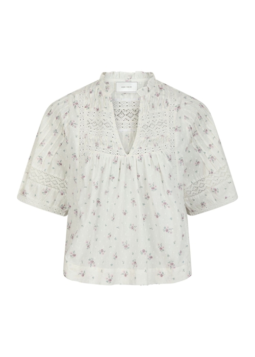 Siama dobby flower bluse Neo Noir 