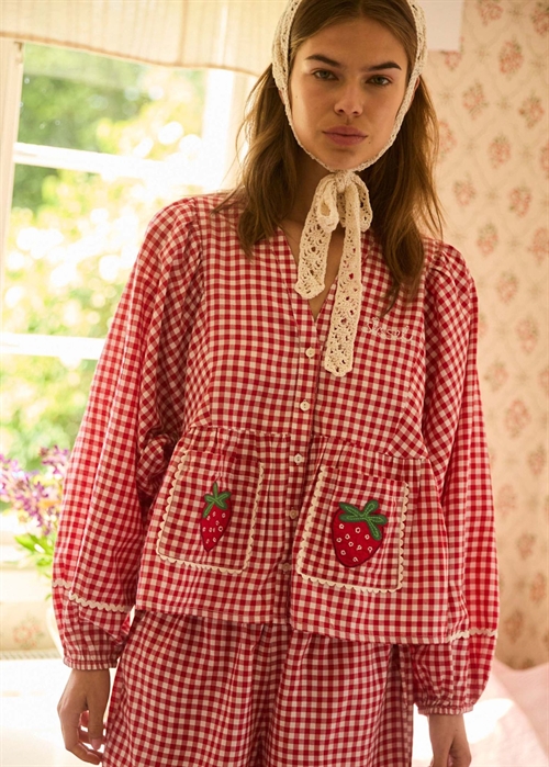 Bobbie bluse Red Checks Sissel Edelbo 