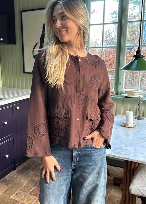 Ester skjorte Seal Brown Sissel Edelbo 