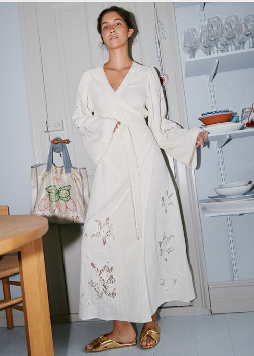 Winfrey wrap kjole Off white Sissel Edelbo 