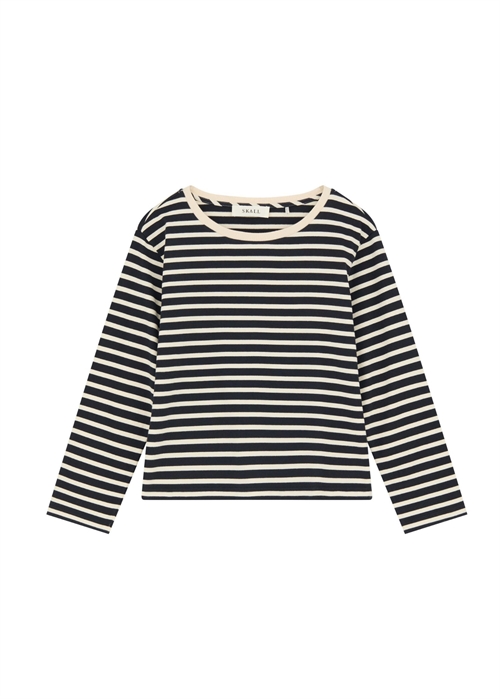 Marron oversized bluse Navy/Off White Stripe Skall Studio 