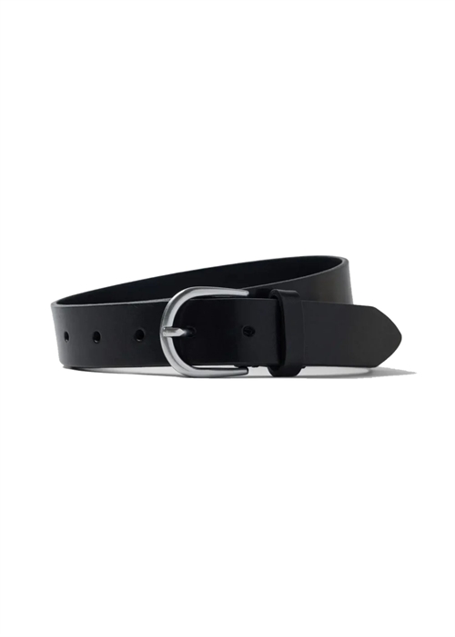 Ulrika leather belt Sort Selected Femme 