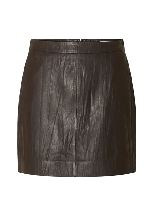 Kamma crinkle leather skirt Delicioso Selected Femme 