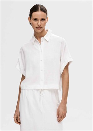 Viva ss cropped skjorte Hvid Selected Femme 