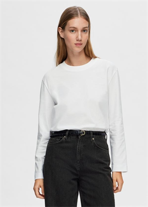 Essential ls boxy tee Bright White Selected Femme