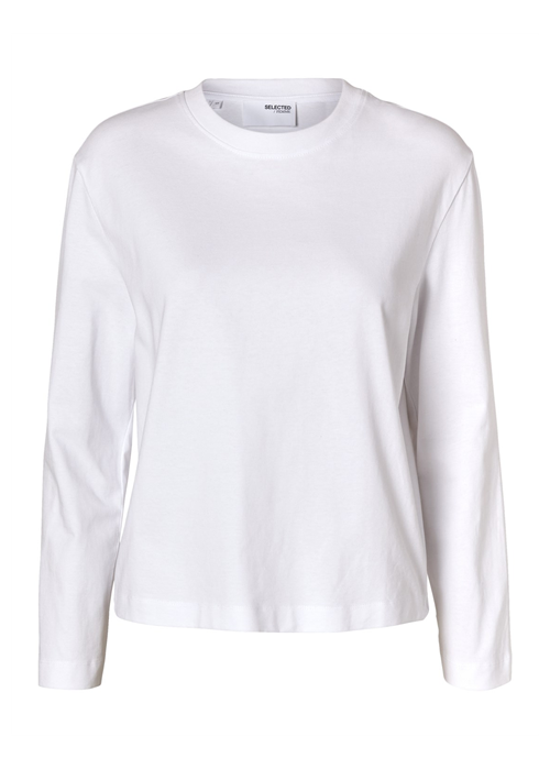Essential ls boxy tee Bright White Selected Femme