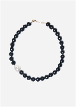 Power necklace Black/Forgyldt Sorelle Jewellery 