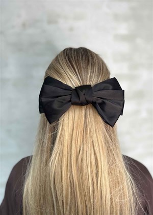 Satin big bow Sort Becksøndergaard