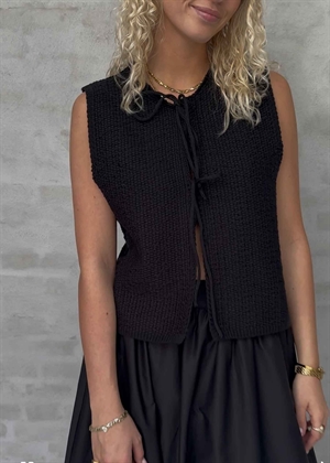 Fiona strik vest Sort Copenhagen Muse 