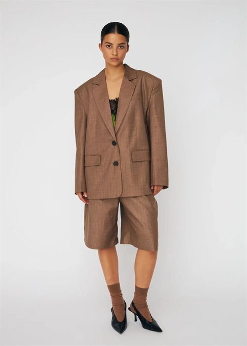 Striped oversize blazer Brown Stripes Stella Nova