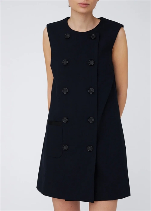 Double-Breasted mini kjole Navy Stella Nova 