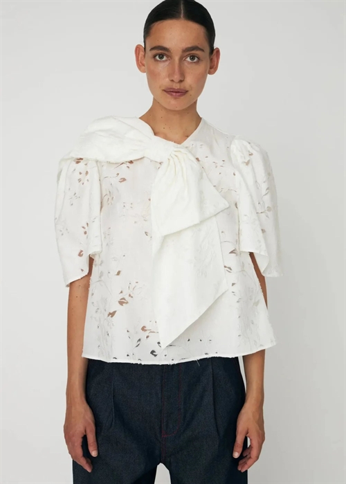 Festive bluse with bow White Stella Nova 