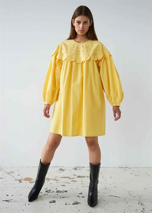 Embroidery Anglaise mini kjole Sweet Yellow Stella Nova 