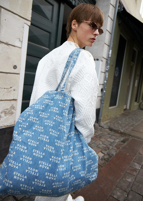 Isra shopper bag Denim Blue Stella Nova