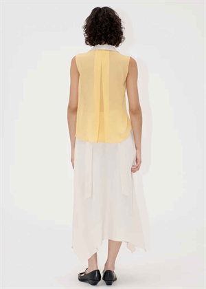 Matte sheer tailoring handkerchief kjole Ivory/Cornsilk Stine Goya 