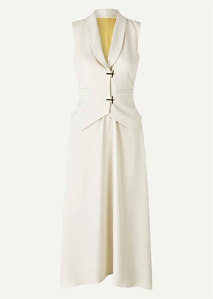 Matte sheer tailoring handkerchief kjole Ivory/Cornsilk Stine Goya 