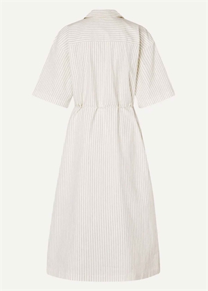 Crisp stripe shirting workwear midi kjole Mimosa Stripe Stine Goya 