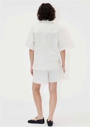 Crisp stripe shirting elasticated waistband shorts Matchbox Stine Goya 