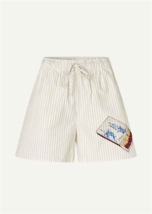 Crisp stripe shirting elasticated waistband shorts Matchbox Stine Goya 