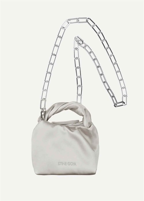 Ziggy Micro Hobo Satin bag Silver Stine Goya 