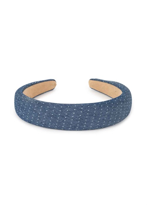 Denim headband Dots Sui Ava