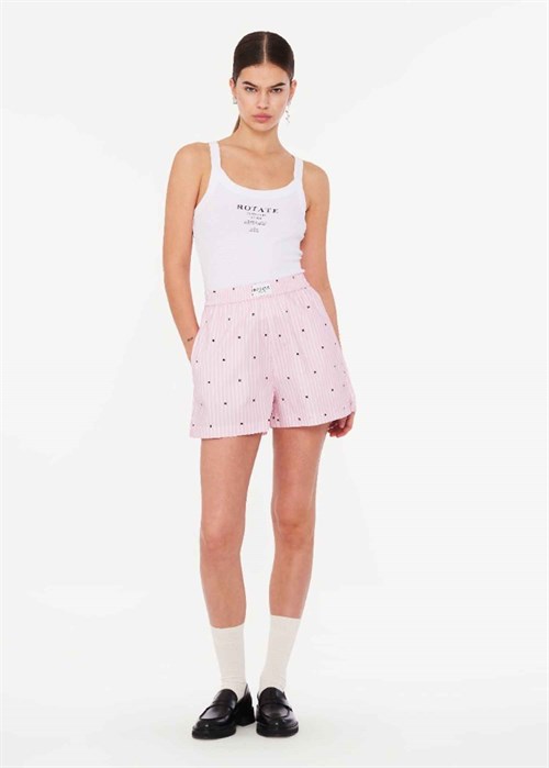 Elasticated shorts PinkLogo stripe/Fairy tale comb. ROTATE SUNDAY