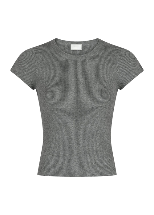 Tirra knit tee Dark Grey Melange Neo Noir 