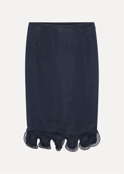 Tula above knee chiffon ruffle skirt Sky Captain ROTATE By Birger Chrisensen 