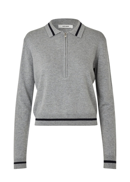 Vika ls zip polo Grey Mel. Oval Square 
