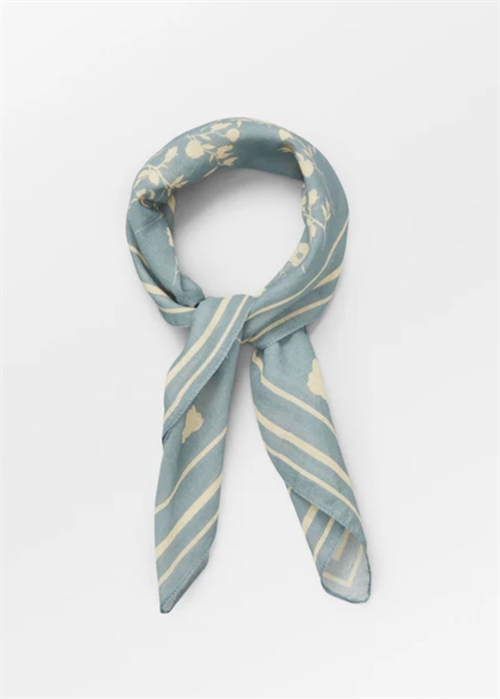 Vilde Cotta scarf Silver Blue Becksøndergaard 