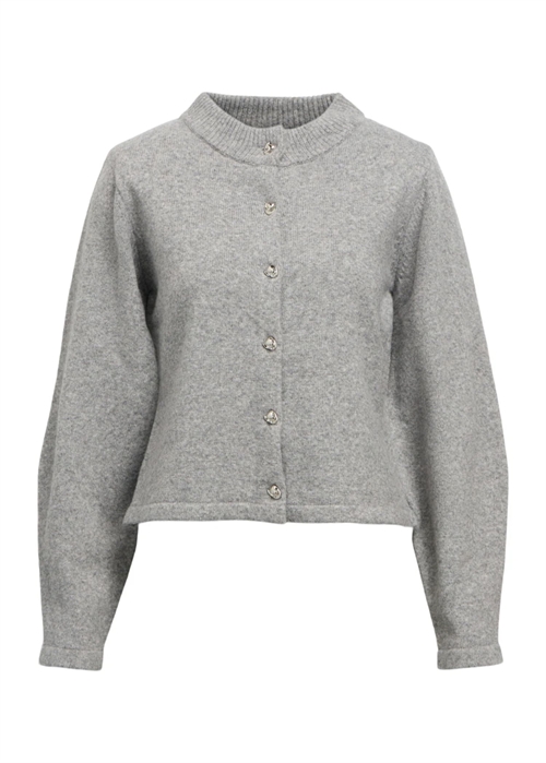 Zari ls knit cardigan Medium Grey Melange Object 